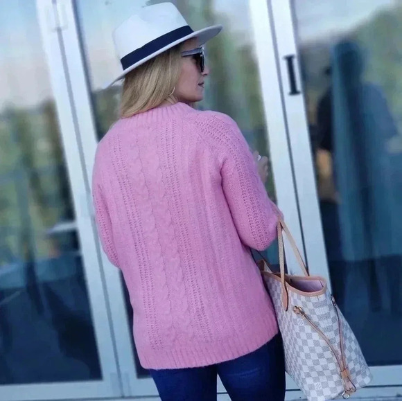 PRETTY IN PINK SO SOFT Cable Knit Sweater - Picture 6 of 9